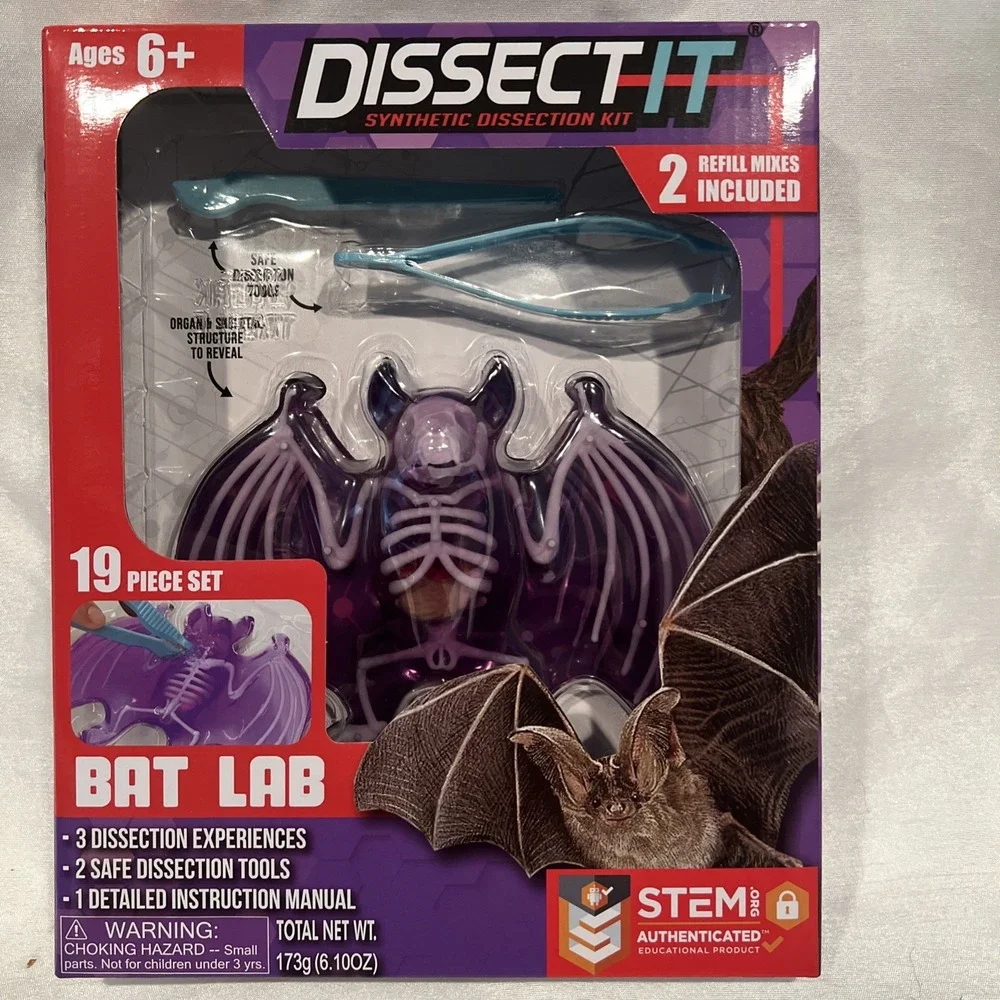 STEM - NEW Dissect-it Synthetic Lab Dissection Kit‎ - Toy Project Bat Biology